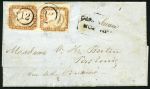 Stamp of Mauritius » 1848-59 Post Paid Issue » Worn Impressions (SG 16-22) 1848-59 Post Paid 1d red on yellowish, worn impression,