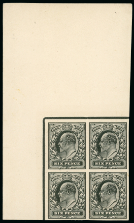 Stamp of Great Britain » King Edward VII 1901 6d. plate proof in grey black on thick soft white