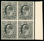Stamp of Great Britain » King Edward VII 1901 6d. plate proof in grey black on thick soft white