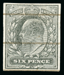 Stamp of Great Britain » King Edward VII 1901 6d. plate proof in grey black on thick soft white