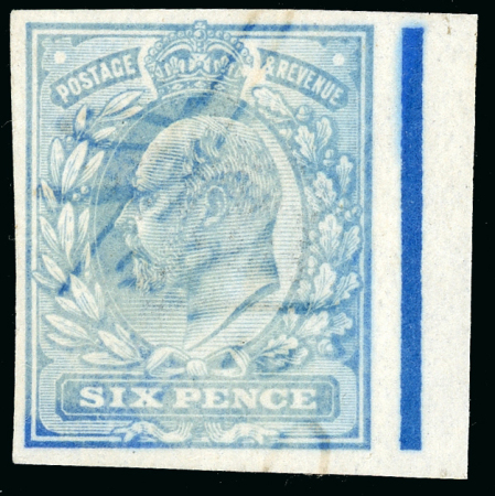 Stamp of Great Britain » King Edward VII 6d. in Blue from the right of the sheet, with good