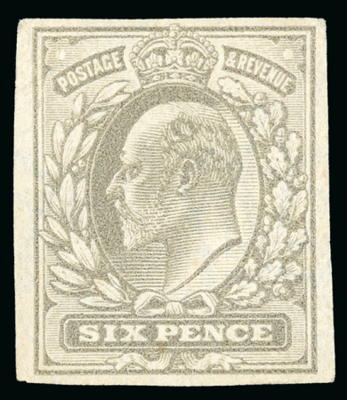 Stamp of Great Britain » King Edward VII 6d. in grey with good margins all round. Very rare.