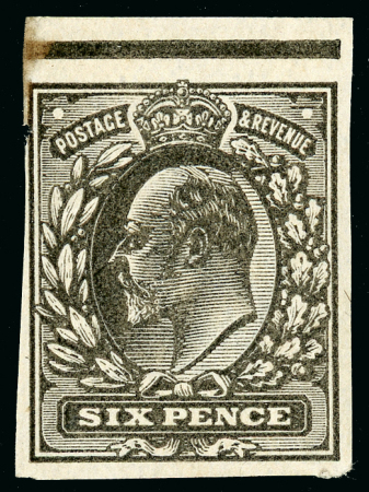 Stamp of Great Britain » King Edward VII 6d. in slate from the top of the sheet, with good margins
