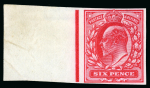 Stamp of Great Britain » King Edward VII 6d. in bright rose, from the left of the sheet, with