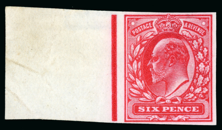 Stamp of Great Britain » King Edward VII 6d. in bright rose, from the left of the sheet, with