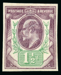 Stamp of Great Britain » King Edward VII 1905 1 1/2d. dull purple and green imperforate imprimatur;
