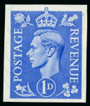 Stamp of Great Britain » King George VI 1950-52 1/2d to 4d definitives (New colours), a superb mint n.h. set of six imperforate imprimaturs