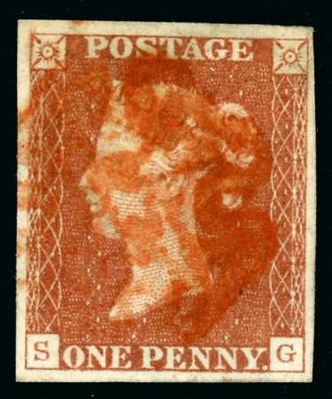 Stamp of Great Britain » 1840 1d Black and 1d Red plates 1a to 11 1841 1d pl.8 SG red printing from “black plates" with red MC