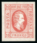 Stamp of Romania » United Principalities 1864-1865 Prince Cuza 1865 Prince Cuza mint o.g. set of three on wove paper