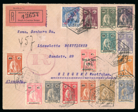 Stamp of Large Lots and Collections Portuguese Colonies - Laurenço Marques: small stock of mint and ca.35 covers/postcards/stationery