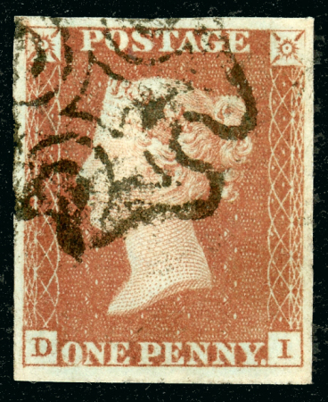 Stamp of Great Britain » 1840 1d Black and 1d Red plates 1a to 11 1841 1d pl.10 DI red printing from “black plates” used