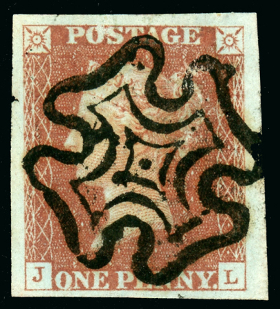 Stamp of Great Britain » 1840 1d Black and 1d Red plates 1a to 11 1841 1d pl.8 JL red printing from “black plates” used