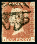 Stamp of Great Britain » 1840 1d Black and 1d Red plates 1a to 11 1840 1d pl.9 IL, red printing from "black plate", variety WATERMARK INVERTED, used