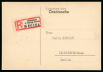 Stamp of Germany » Plebiscite Areas » Saar 1948 "Hochwasserhilfe" imperf. miniature sheet, a very fine used example on a postcard sent registered locally