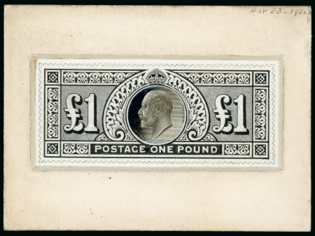 Stamp of Great Britain » King Edward VII 1901 (23 May) A beautifully executed artist's original design for the £1 value