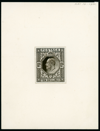 Stamp of Great Britain » King Edward VII 1901 (14 May) stamp size De La Rue Photographic replica