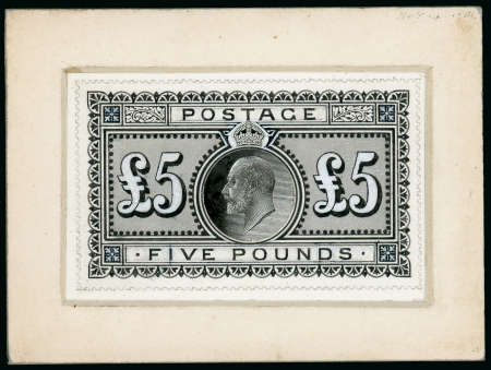 Stamp of Great Britain » King Edward VII 1901 (14 May) A beautifully executed artist's original design for the £5 value