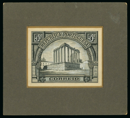 Stamp of Large Lots and Collections Portugal: 1880s-70s, collection of proofs with some essays in three stockbooks and stockcards/folders