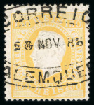 Stamp of Large Lots and Collections Portugal: 1870-90s, collection of oval postmarks on more than 2'500 stamps ordered alphabetically in a stockbook