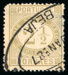 Stamp of Large Lots and Collections Portugal: 1870-90s, collection of oval postmarks on more than 2'500 stamps ordered alphabetically in a stockbook