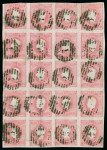 Stamp of Large Lots and Collections Portugal - Cancellations: First Reform period cancellation study arranged in a thick stockbook with numerals from 2-129