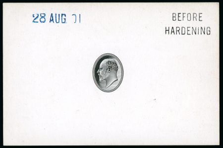 Stamp of Great Britain » King Edward VII 1901 (28 Aug) cleared die proof in black on glazed
