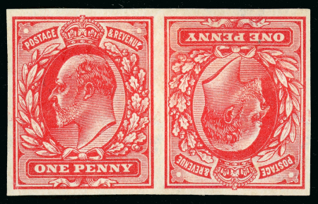 Stamp of Great Britain » King Edward VII 1903 (18th Sept.) 1d. imperforate Tete Bêche Pair,