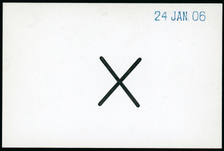 Stamp of Great Britain » King Edward VII 1906 die proof of the St. Andrews cross in black on