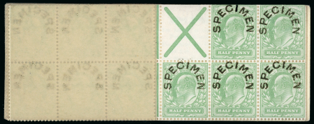 Stamp of Great Britain » King Edward VII 1906 2/- complete booklet, overprinted "SPECIMEN" (horseshoe