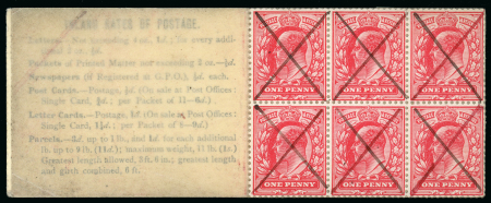 Stamp of Great Britain » King Edward VII 1906 2/- complete booklet, Precancelled Type A (ink