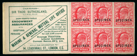 Stamp of Great Britain » King Edward VII 1909 (August) 2/- booklet (issue 6),  with advertising
