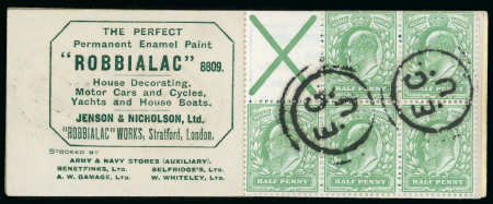 Stamp of Great Britain » King Edward VII 1909 (August) 2/- booklet (issue 6),  with advertising
