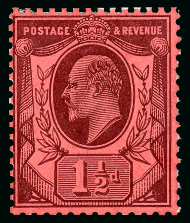 Stamp of Great Britain » King Edward VII 1909 (19th March) 1 1/2d. purple on pink, perforated