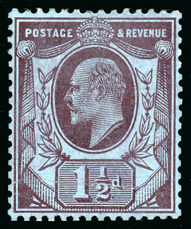 Stamp of Great Britain » King Edward VII 1909 (19th March) 1 1/2d. purple on blue, perforated