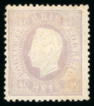 Stamp of Large Lots and Collections Portugal: 1870-84, Straight Label issue perf.12 1/2 and 13 1/2 collection in a stockbook