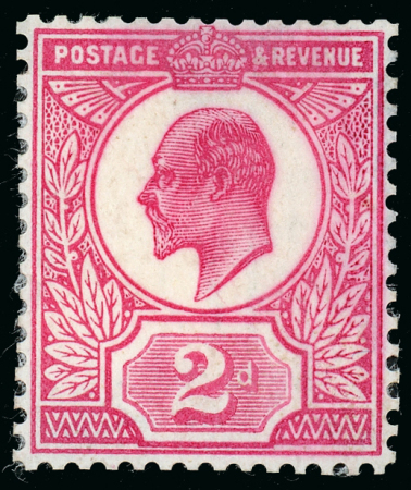 Stamp of Great Britain » King Edward VII 1909 (19th March) 2d. carmine-lake, perforated colour