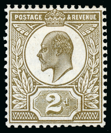 Stamp of Great Britain » King Edward VII 1909 (19th March) 2d. olive-brown, perforated colour