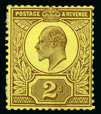 Stamp of Great Britain » King Edward VII 1909 (19th March) 2d. purple on yellow, perforated