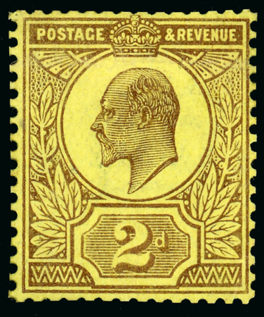 Stamp of Great Britain » King Edward VII 1909 (19th March) 2d. purple on yellow, perforated