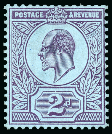 Stamp of Great Britain » King Edward VII 1909 (19th March) 2d. purple on blue , perforated colour