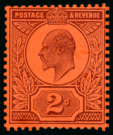 Stamp of Great Britain » King Edward VII 1909 (19th March) 2d. purple on orange, perforated