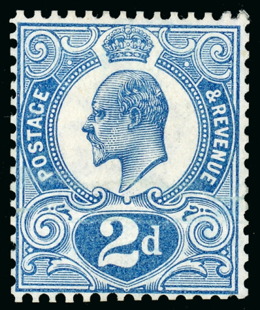 Stamp of Great Britain » King Edward VII 1909 2d. deep blue, perforated colour trial on white