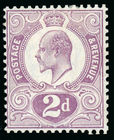 Stamp of Great Britain » King Edward VII 1909 2d. violet, perforated colour trial on white crown