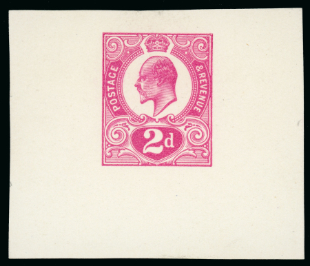 Stamp of Great Britain » King Edward VII 1909 2d. Tyrian plum, imperforate colour trial on white