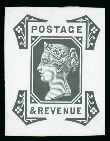 Stamp of Great Britain » 1855-1900 Surface Printed » 1887-1900 Jubilee Issue & 1891 £1 Green 1887-92 10d. stamp size die proof of the head plate