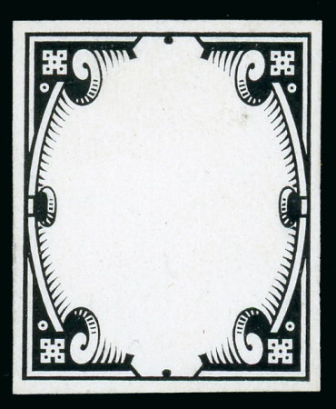 Stamp of Great Britain » 1855-1900 Surface Printed » 1887-1900 Jubilee Issue & 1891 £1 Green 1887-92 1/- stamp size die proof of the frame plate