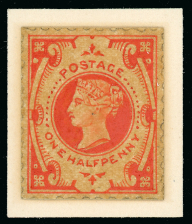 Stamp of Great Britain » 1855-1900 Surface Printed » 1887-1900 Jubilee Issue & 1891 £1 Green 1884 1/2d. essay in the adopted design of the 1/- (RL