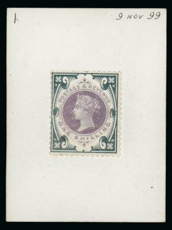 Stamp of Great Britain » 1855-1900 Surface Printed » 1887-1900 Jubilee Issue & 1891 £1 Green 1899 (9 NOV) Eighteen composite colour trials were
