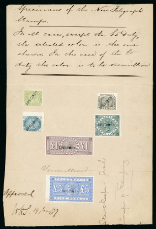 Stamp of Great Britain » Telegraphs 1881 (19 Jan.) a magnificent day book archive page