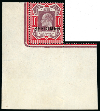 Stamp of Great Britain » King Edward VII » 1911-13 Somerset House Issues 1906 10d. dull purple and carmine from the lower left